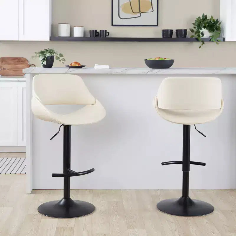 LumiSource Lot de 2 tabourets de bar réglables Fabrico en PU