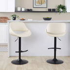 LumiSource Lot de 2 tabourets de bar réglables Fabrico en PU