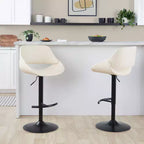 LumiSource Lot de 2 tabourets de bar réglables Fabrico en PU