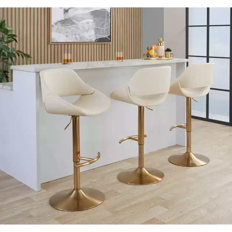LumiSource Lot de 2 tabourets de bar réglables Fabrico en PU