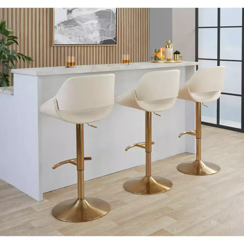LumiSource Lot de 2 tabourets de bar réglables Fabrico en PU