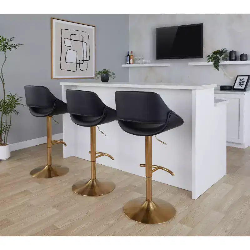 LumiSource Lot de 2 tabourets de bar réglables Fabrico en PU