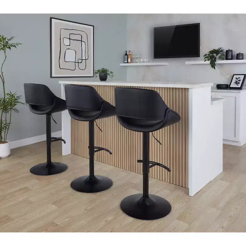 LumiSource Lot de 2 tabourets de bar réglables Fabrico en PU