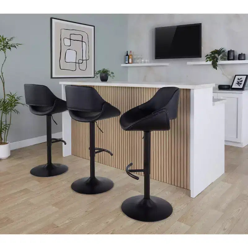 LumiSource Lot de 2 tabourets de bar réglables Fabrico en PU
