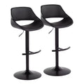 LumiSource Set of 2 Fabrico Adjustable Barstools PU