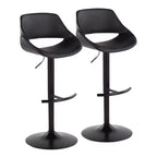 LumiSource Set of 2 Fabrico Adjustable Barstools PU
