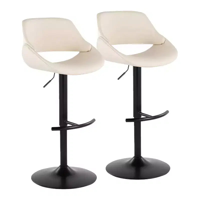 LumiSource Lot de 2 tabourets de bar réglables Fabrico en PU