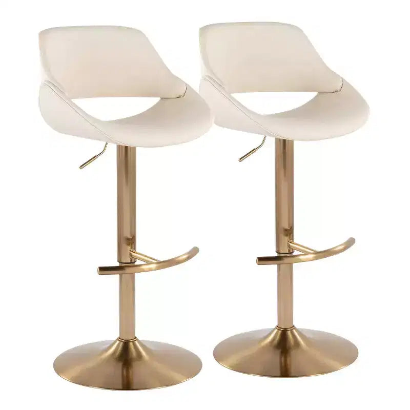 LumiSource Lot de 2 tabourets de bar réglables Fabrico en PU