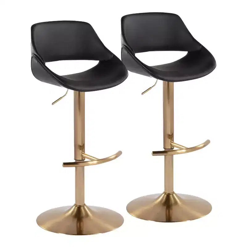 LumiSource Lot de 2 tabourets de bar réglables Fabrico en PU