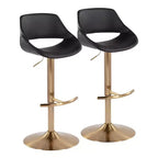 LumiSource Lot de 2 tabourets de bar réglables Fabrico en PU