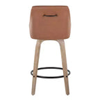 LumiSource Lot de 2 tabourets de bar hauteur comptoir Hannah en bois délavé