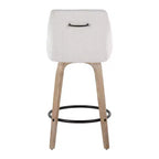 LumiSource Lot de 2 tabourets de bar hauteur comptoir Hannah en bois délavé
