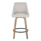 LumiSource Lot de 2 tabourets de bar hauteur comptoir Hannah en bois délavé