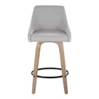 LumiSource Lot de 2 tabourets de bar hauteur comptoir Hannah en bois délavé