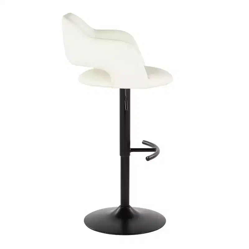 LumiSource Lot de 2 tabourets de bar réglables Margarite en similicuir noir