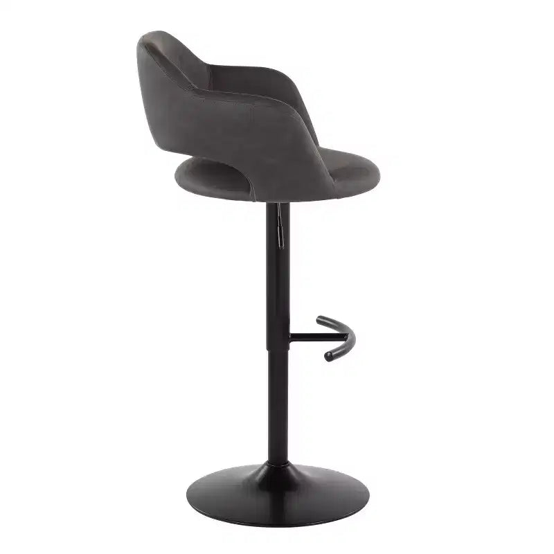 LumiSource Lot de 2 tabourets de bar réglables Margarite en similicuir noir
