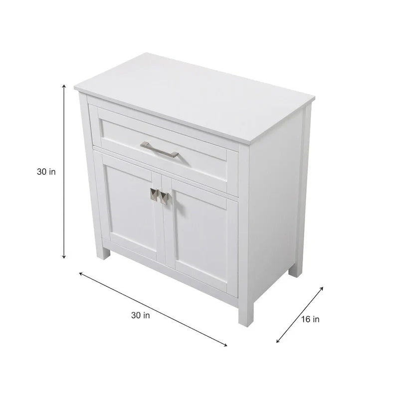 Meuble de rangement de salle de bain autoportant Indigo Home 30 pouces - 30 x 16