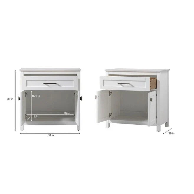 Meuble de rangement de salle de bain autoportant Indigo Home 30 pouces - 30 x 16