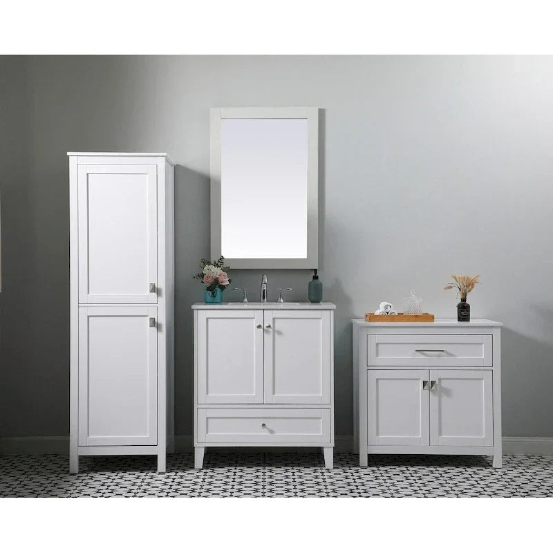 Meuble de rangement de salle de bain autoportant Indigo Home 30 pouces - 30 x 16