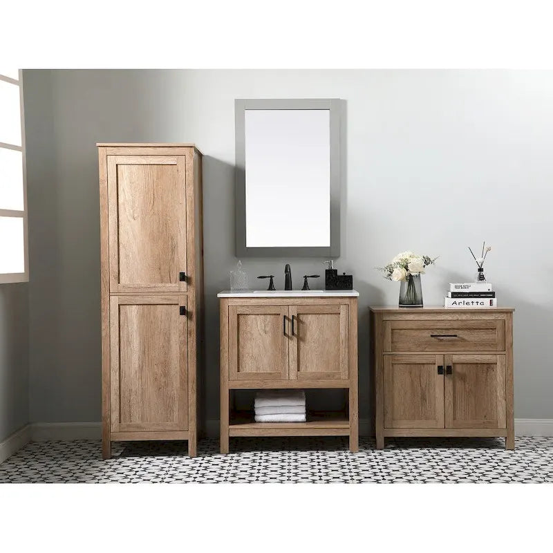 Meuble de rangement de salle de bain autoportant Indigo Home 30 pouces - 30 x 16