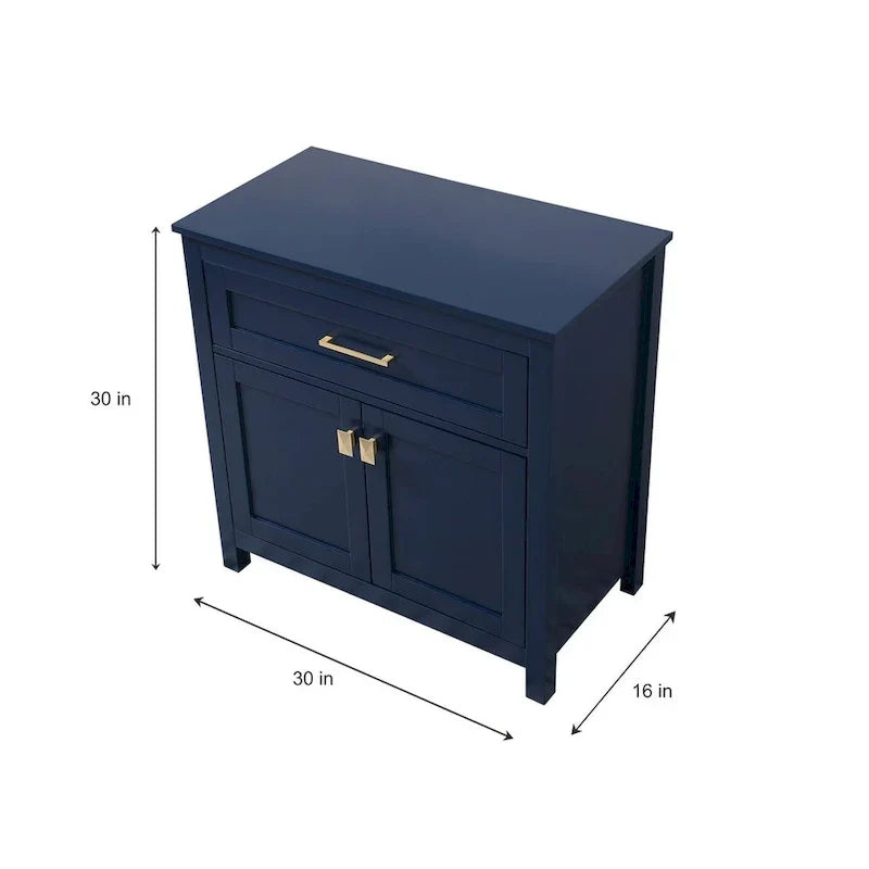 Meuble de rangement de salle de bain autoportant Indigo Home 30 pouces - 30 x 16