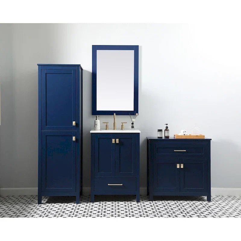 Meuble de rangement de salle de bain autoportant Indigo Home 30 pouces - 30 x 16