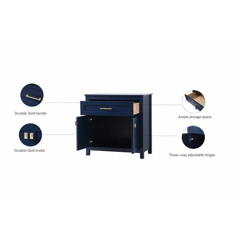 Meuble de rangement de salle de bain autoportant Indigo Home 30 pouces - 30 x 16
