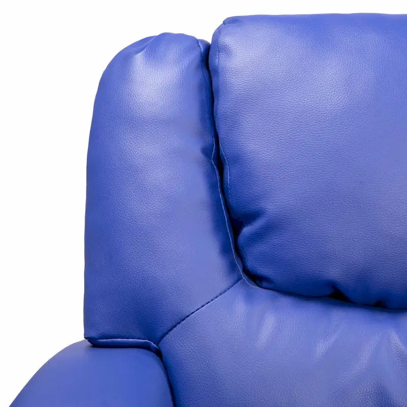 Fauteuil inclinable pour enfants en PVC avec fonction d'inclinaison par poussée, porte-gobelet et repose-pieds confortable