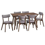 Ensemble repas Lifestorey Cari 7 pièces de style Mid-Century Modern