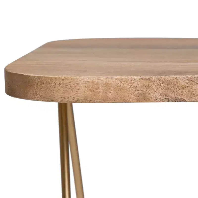 Table d'appoint Tillman en métal et bois