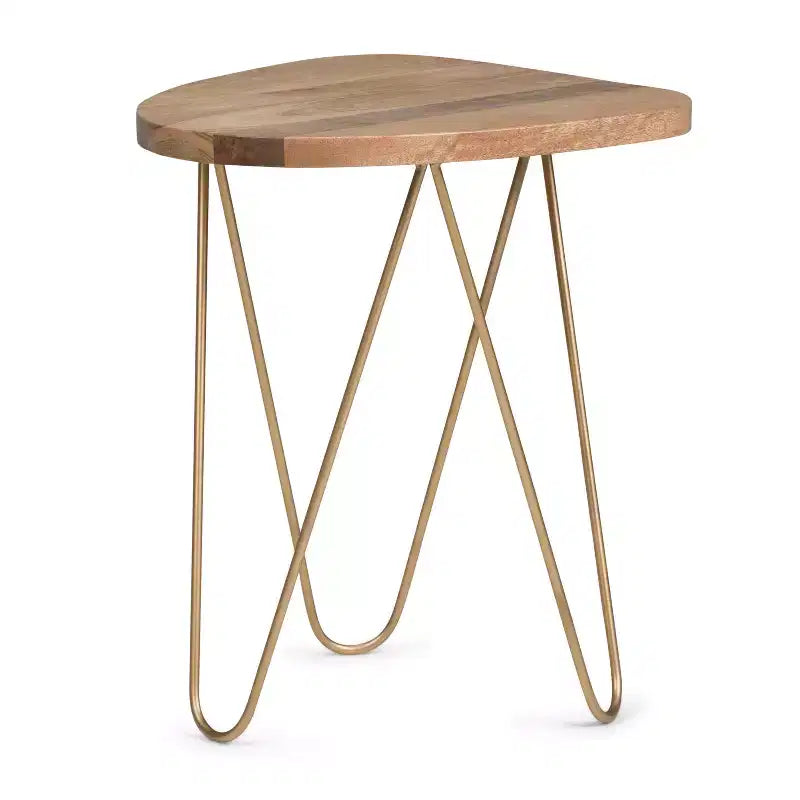 Table d'appoint Tillman en métal et bois