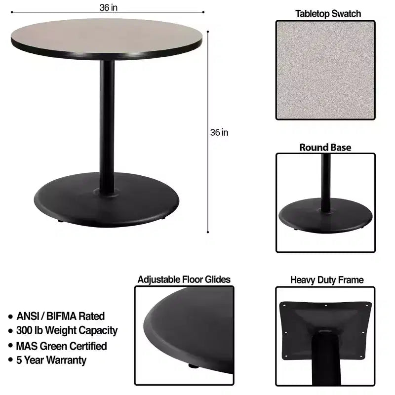 Table à manger ronde 36 po de la collection Bennet de Hampden Furnishings