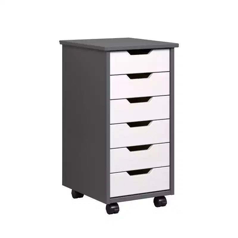 Chariot à roulettes étroit Trendfurn Omnia à 6 tiroirs