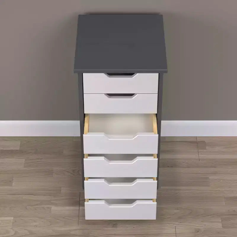 Chariot à roulettes étroit Trendfurn Omnia à 6 tiroirs