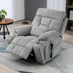 Fauteuil inclinable massant à deux moteurs surdimensionné avec chaleur, canapé élévateur pour personnes âgées, porte-gobelet, 180 degrés