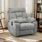 Fauteuil inclinable massant à deux moteurs surdimensionné avec chaleur, canapé élévateur pour personnes âgées, porte-gobelet, 180 degrés