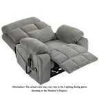 Fauteuil inclinable massant à deux moteurs surdimensionné avec chaleur, canapé élévateur pour personnes âgées, porte-gobelet, 180 degrés