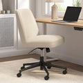 Chaise de bureau sans accoudoirs Bush Furniture Serenity à dossier mi-hauteur avec roulettes