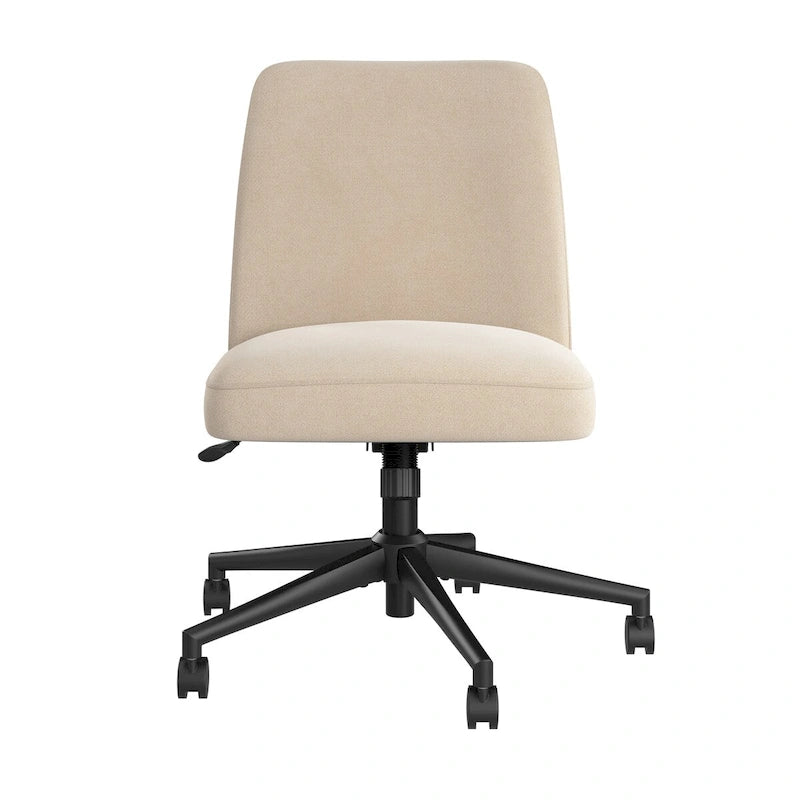 Chaise de bureau sans accoudoirs Bush Furniture Serenity à dossier mi-hauteur avec roulettes