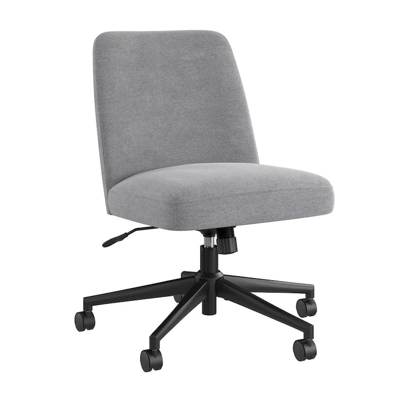 Chaise de bureau sans accoudoirs Bush Furniture Serenity à dossier mi-hauteur avec roulettes