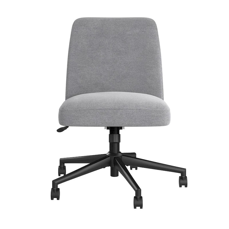Chaise de bureau sans accoudoirs Bush Furniture Serenity à dossier mi-hauteur avec roulettes