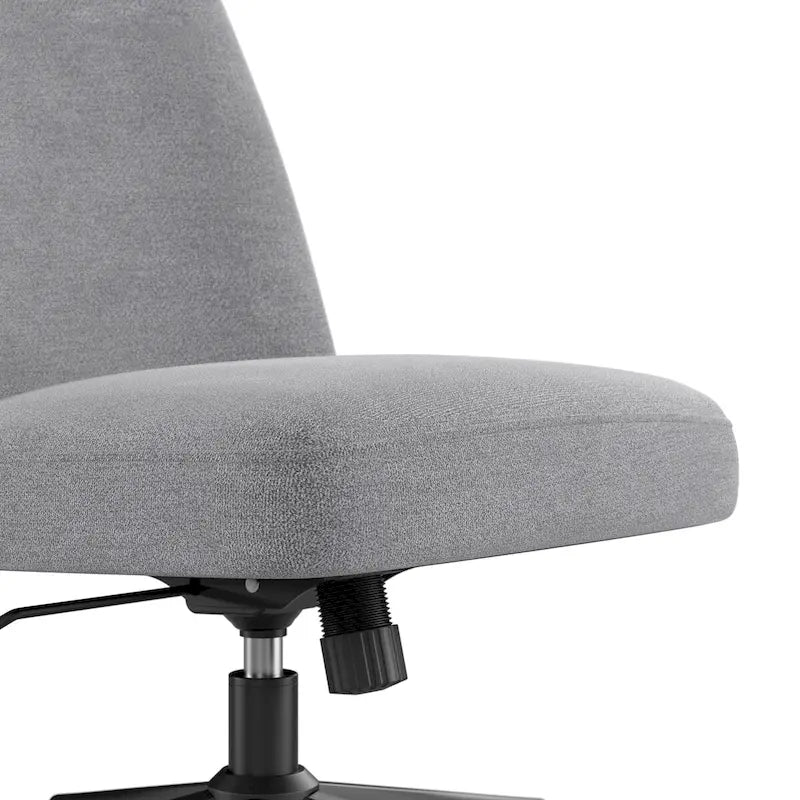 Chaise de bureau sans accoudoirs Bush Furniture Serenity à dossier mi-hauteur avec roulettes