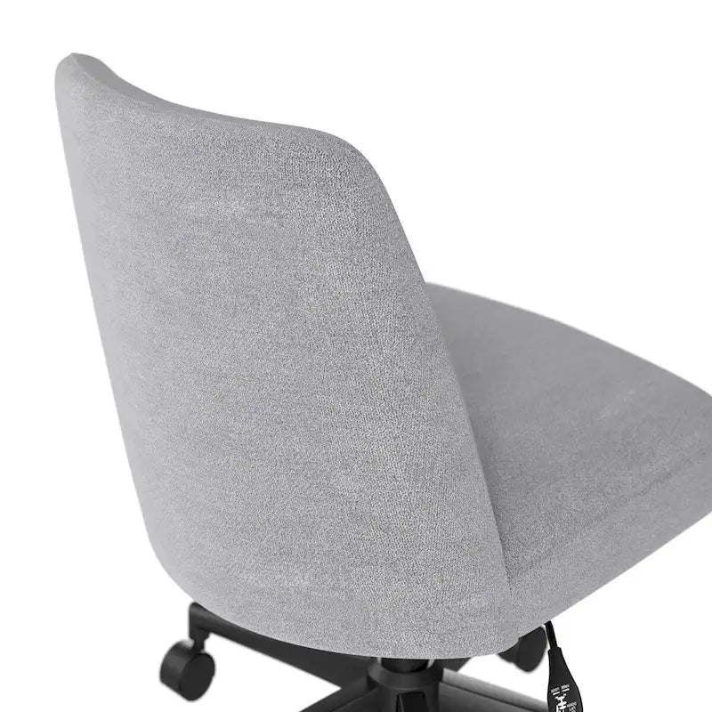 Chaise de bureau sans accoudoirs Bush Furniture Serenity à dossier mi-hauteur avec roulettes