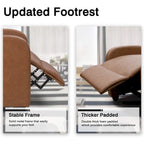 Fauteuil inclinable à dossier basculant en similicuir, marron / noir / gris / kaki / rouge / beige, simple
