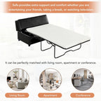 Lit d'appoint pliable ottoman convertible Twin Size avec matelas, canapé-lit rembourré en PU