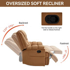 Fauteuil Inclinable Pivotant à Bascule Lazy Boy, Grand Fauteuil Inclinable Manuel Rembourré avec Accoudoirs et Dossier Capitonnés