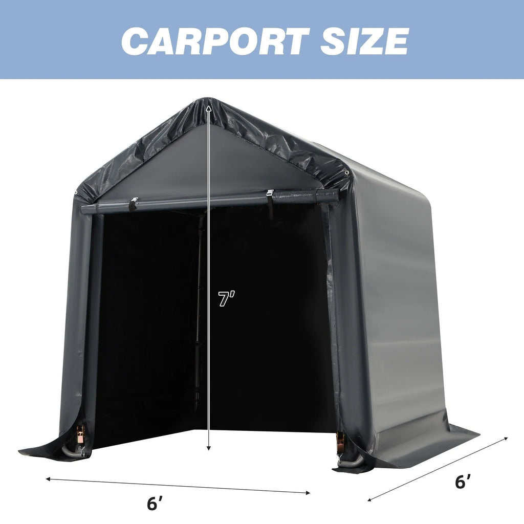 Abri de rangement extérieur et abri de voiture : abri portable pour vélos, motos et rangement de jardin