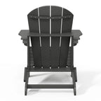 Chaise Adirondack pliante d'extérieur tout temps Polytrends Laguna résistante à la décoloration pour patio
