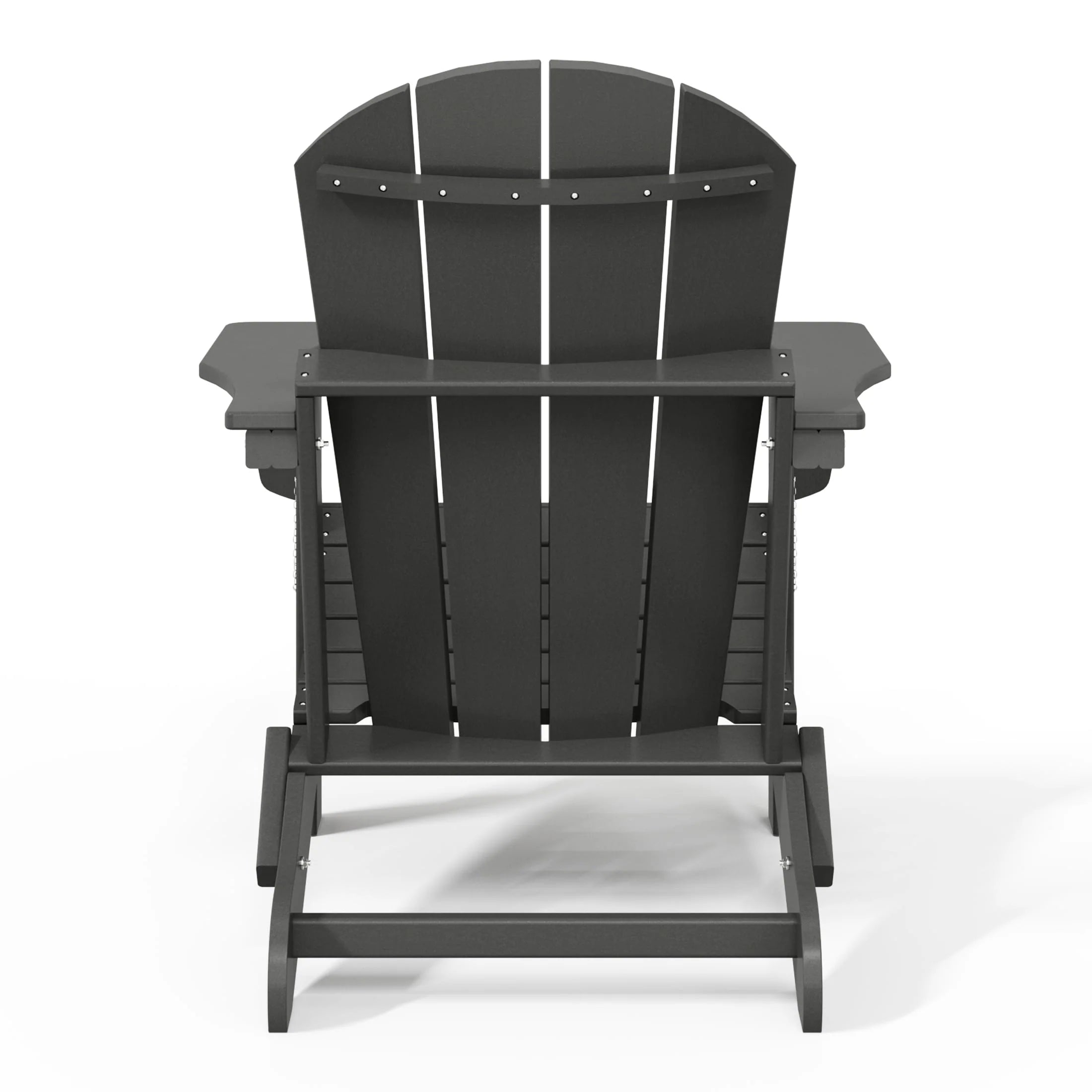 Chaise Adirondack pliante d'extérieur tout temps Polytrends Laguna résistante à la décoloration pour patio