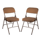 Chaise pliante de luxe matelassée en tissu de la collection Bernadine de Hampden Furnishings, lot de 2